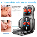 Illustrasjon av 2D og 3D Shiatsu-massasje i Zenova massasjestol. Massasjehoder beveger seg i flere retninger for realistisk opplevelse.