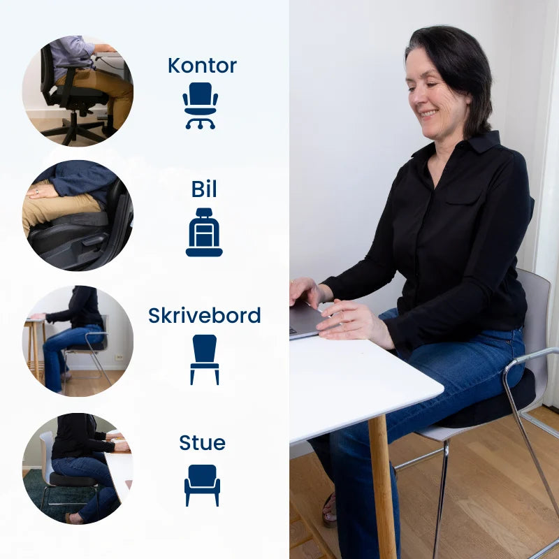 Velvære.no Ergonomisk Sittepute for bil og kontor